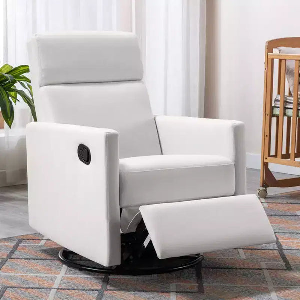 Okak Modern Accent Chairs for Bedroom, Upholstered Rocker Nursery Chair Plush Seating Glider Swivel Recliner Chair