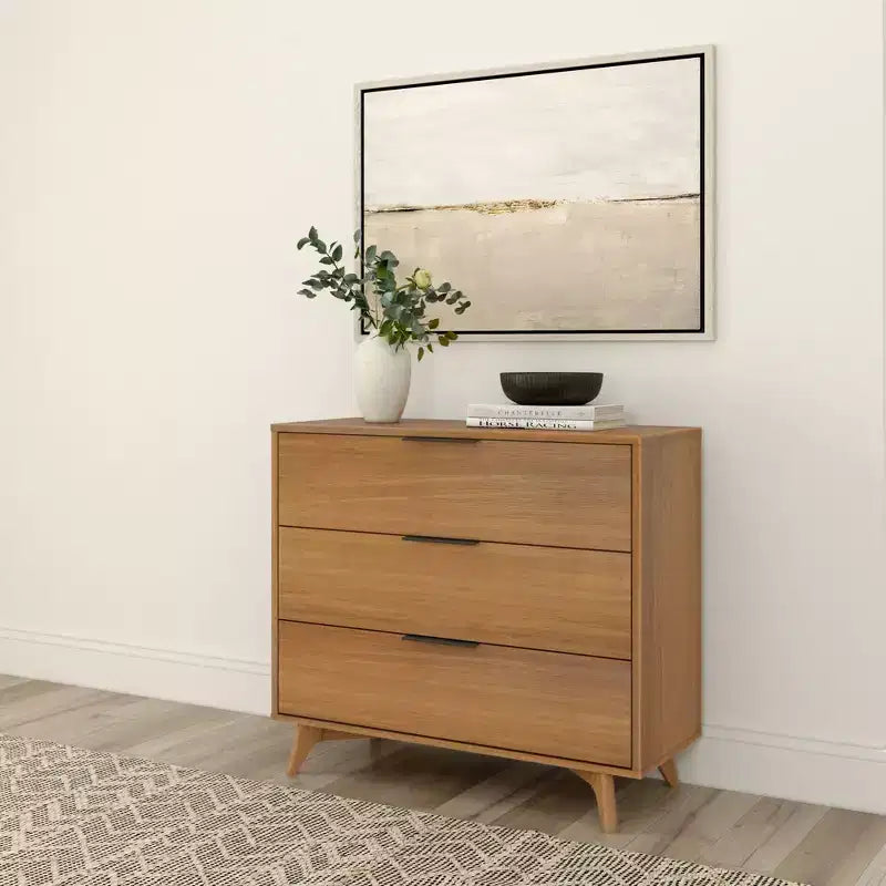 3 Drawer Dresser with Brass Handle
