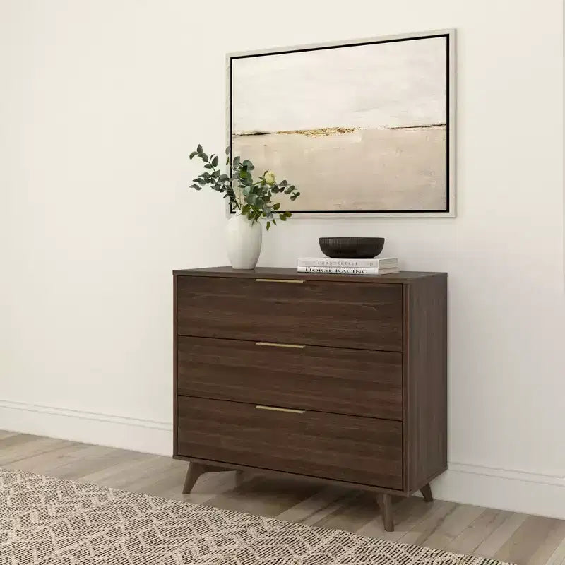 3 Drawer Dresser with Brass Handle
