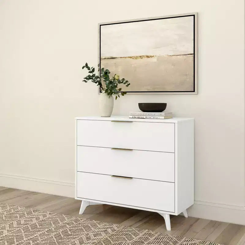 3 Drawer Dresser with Brass Handle