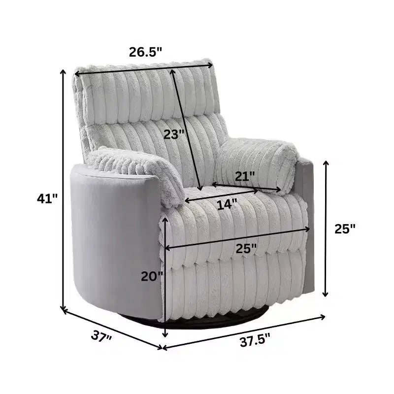 Wide Wale Corduroy Upholstery Manual Recliner
