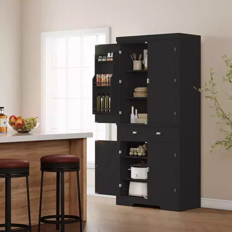 72 Kitchen Pantry Storage Cabinet, with 2 Drawers, 2 Cabinets, 3 Adjustable Shelves, 6 Door Shelves, Freestanding Cupboard for Kitchen & Living Room