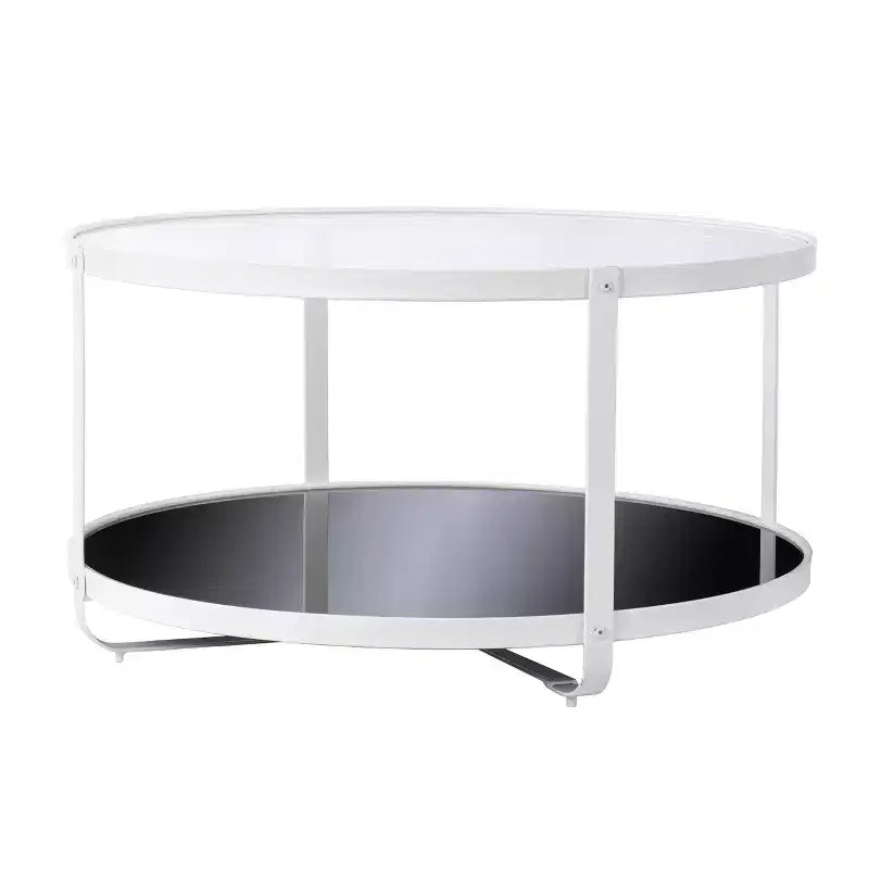 Vimmerly Glass-Top Cocktail Table - White - SEI