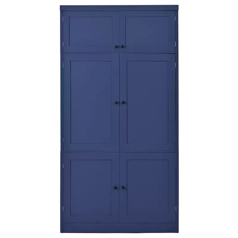 Large Shaker Style Kitchen Pantry with 2 Power Outlets, Adjustable and Door Shelves