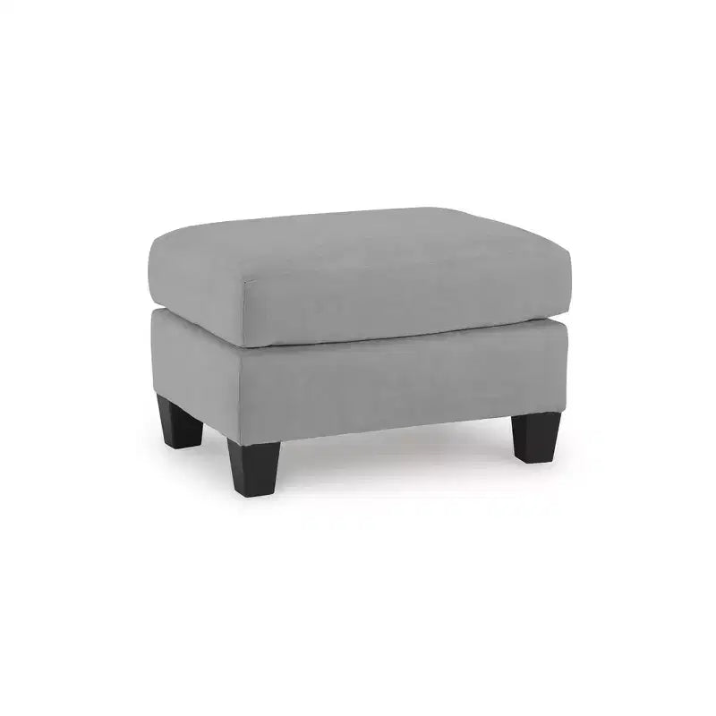Ottoman Suede-Like Polyester Upholstery Shadow Gray