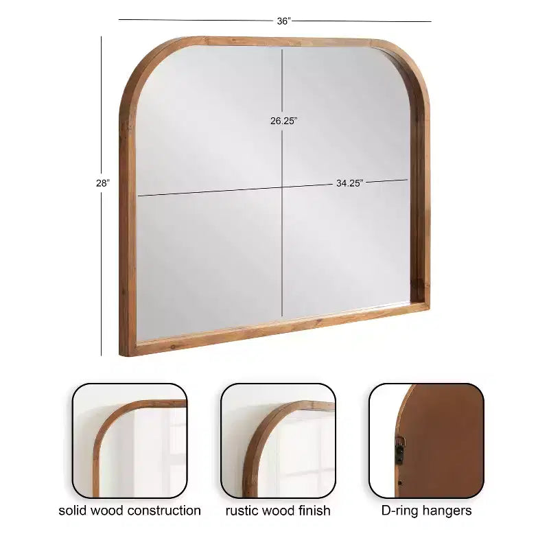 Wood Framed Arch Mirror