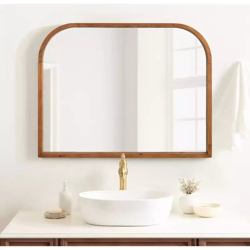 Wood Framed Arch Mirror