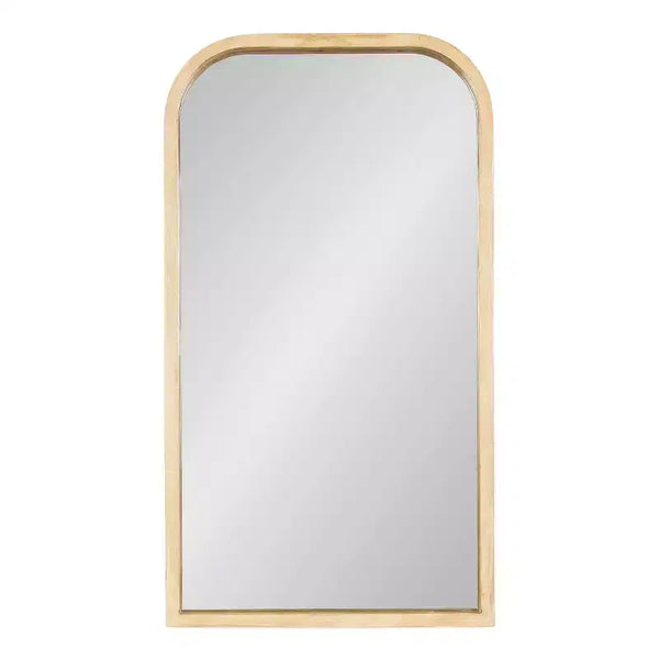 Miroir arqué avec cadre en bois