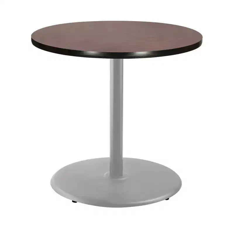 36" Round Dining Table Gray/Mahogany