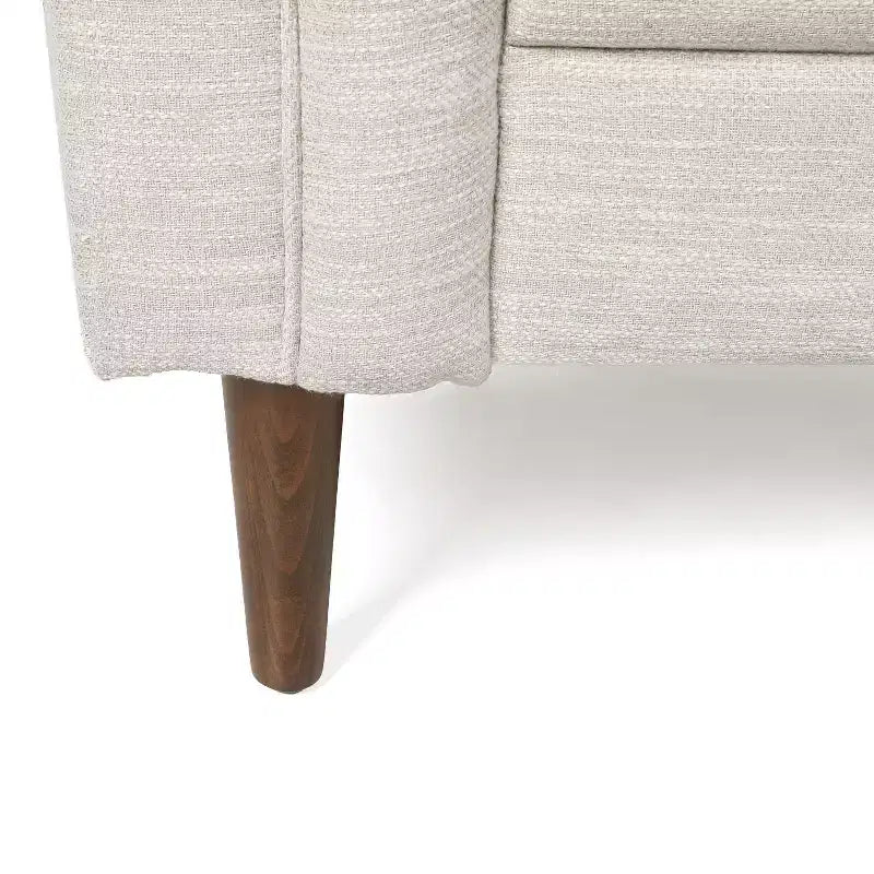 Tufted Loveseat Beige/Espresso