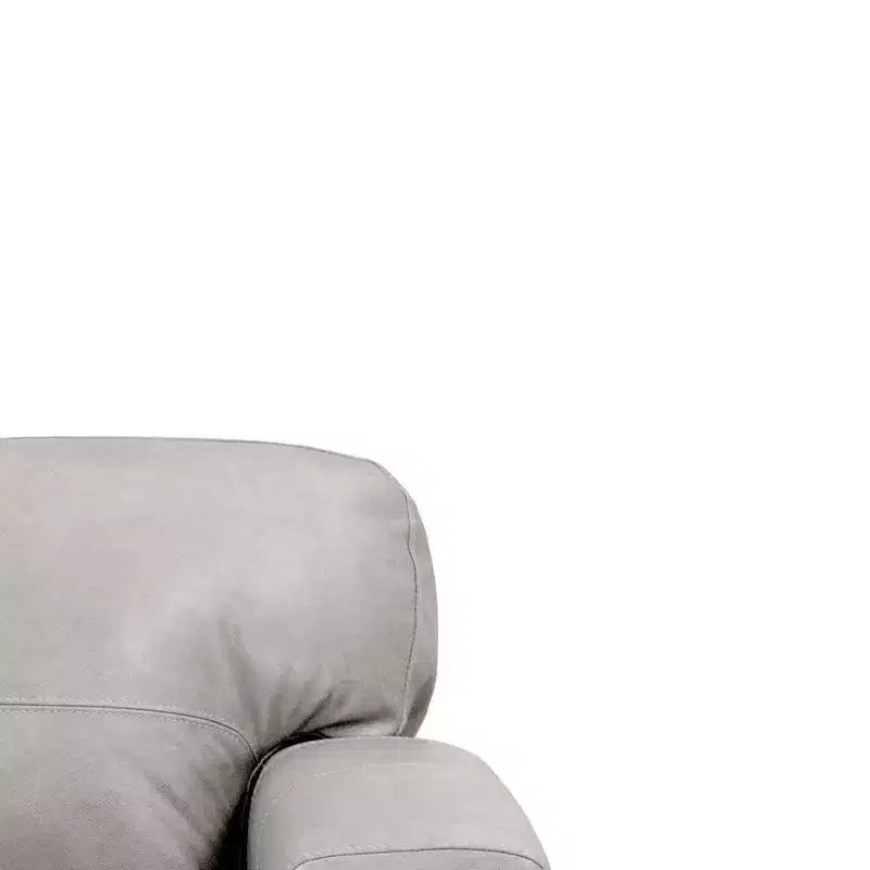 43" Cornelia Accent Chair Beige Leather: Mid-Century, Tufted, Wood Composite