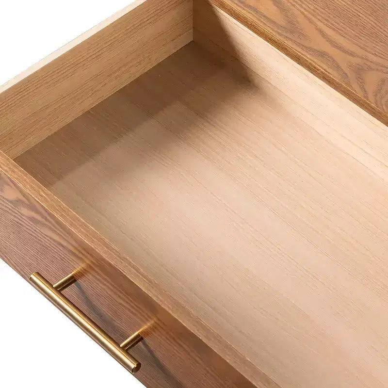 Mid-Century Modern 2 Drawer Nightstand Walnut