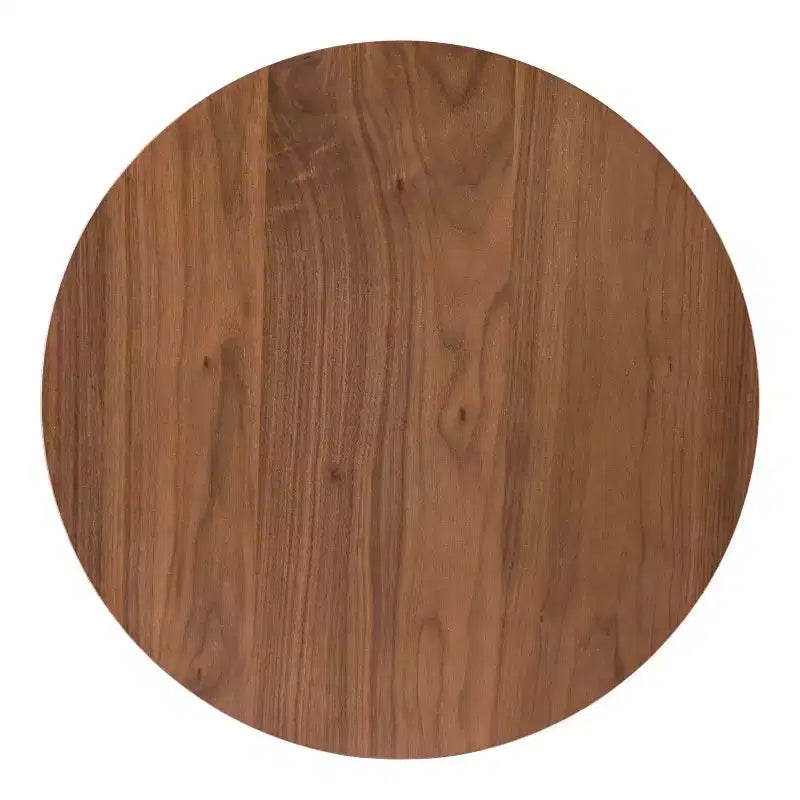 23" Round Mid-Century Modern Accent Side Table Walnut