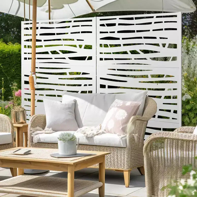 Metal Outdoor Privacy Screen Freestanding Patio Decorative Screens
