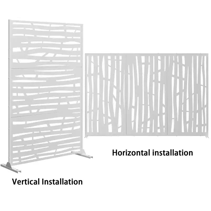 Metal Outdoor Privacy Screen Freestanding Patio Decorative Screens
