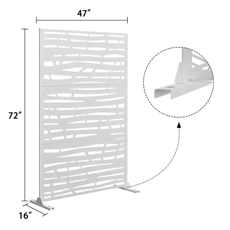 Metal Outdoor Privacy Screen Freestanding Patio Decorative Screens