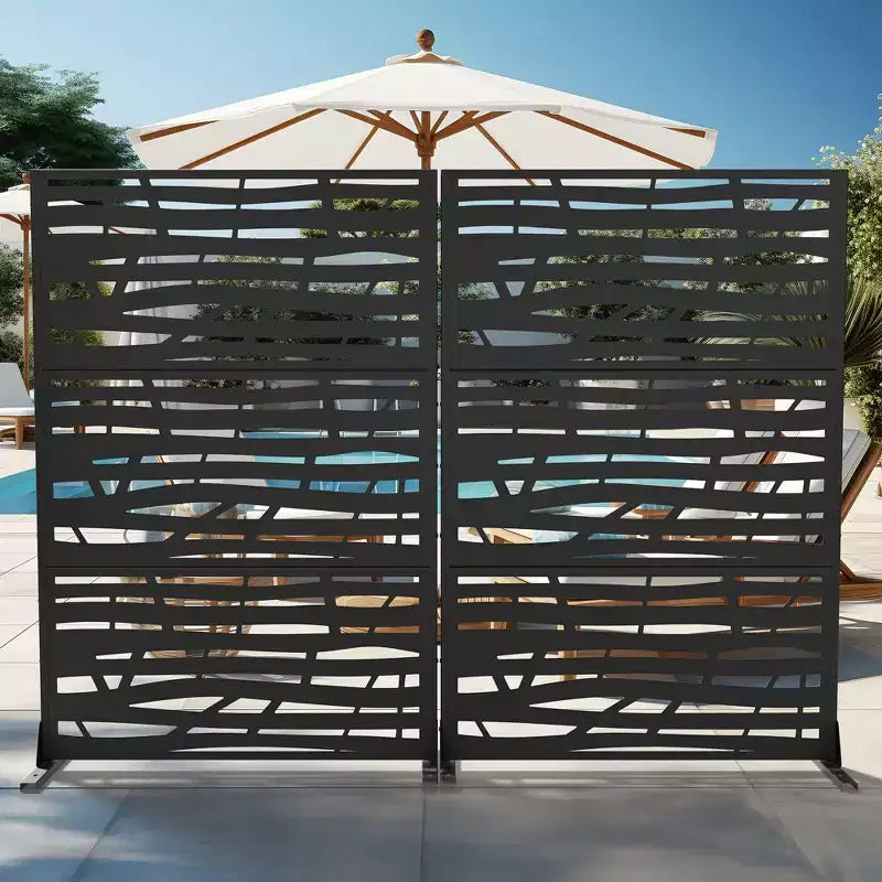 Metal Outdoor Privacy Screen Freestanding Patio Decorative Screens