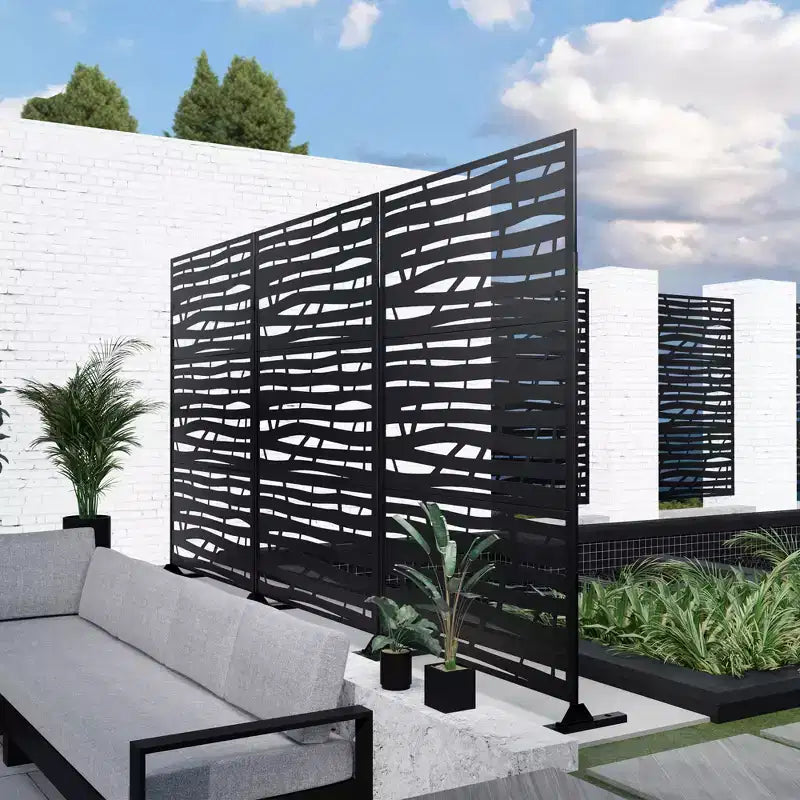 Metal Outdoor Privacy Screen Freestanding Patio Decorative Screens
