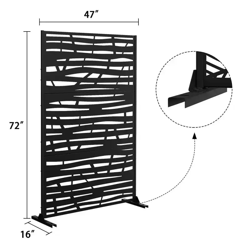Metal Outdoor Privacy Screen Freestanding Patio Decorative Screens