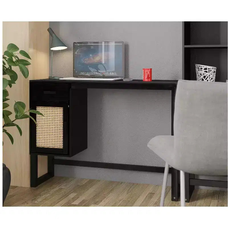 Desk with Closed Storage and Drawer