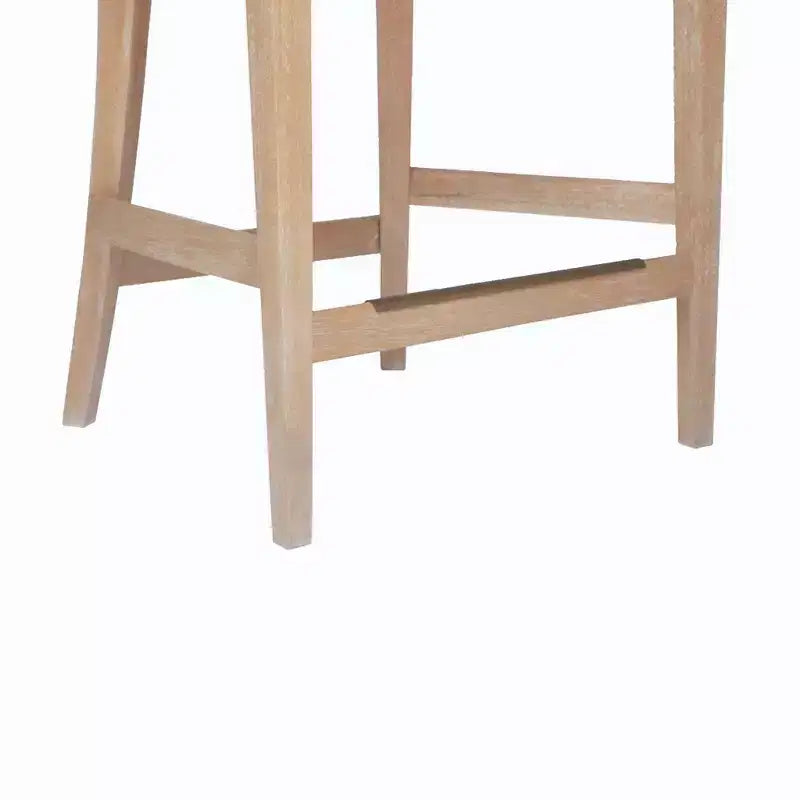 25" Handcrafted Rattan Counter Height Barstool