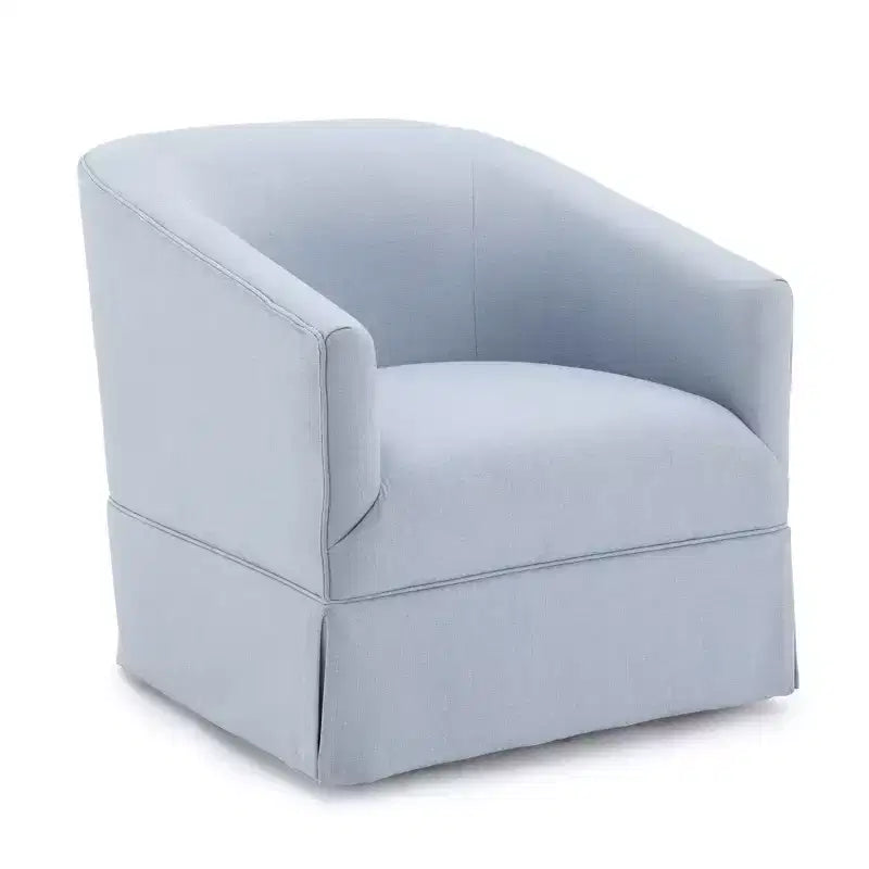 Elm Skirted Swivel Accent Chair