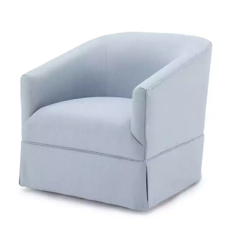 Elm Skirted Swivel Accent Chair