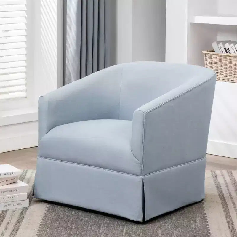 Elm Skirted Swivel Accent Chair