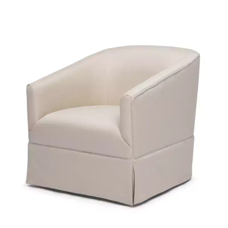 Elm Skirted Swivel Accent Chair