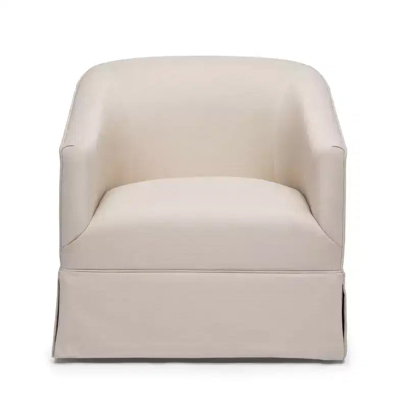 Elm Skirted Swivel Accent Chair