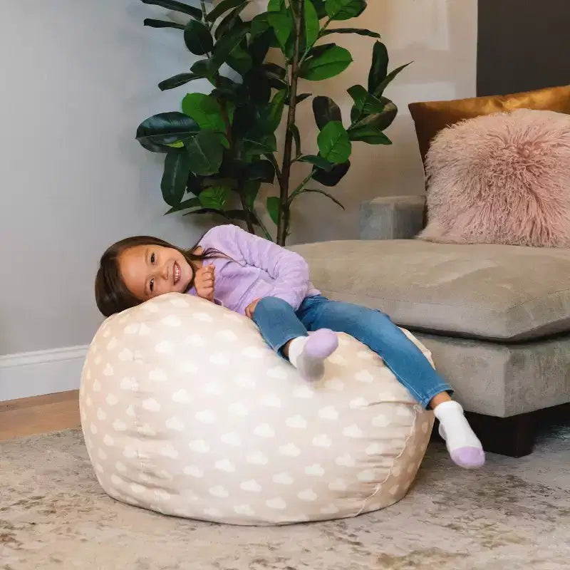 Classic Bean Bag Chair, Durable Polyester Nylon Blend, Kids