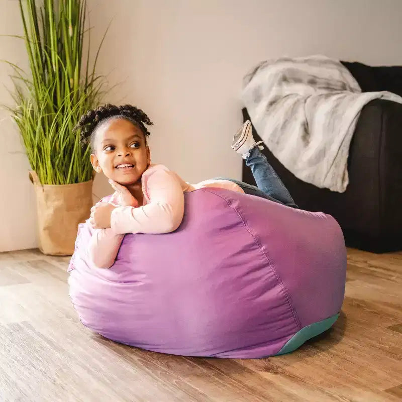 Classic Bean Bag Chair, Durable Polyester Nylon Blend, Kids