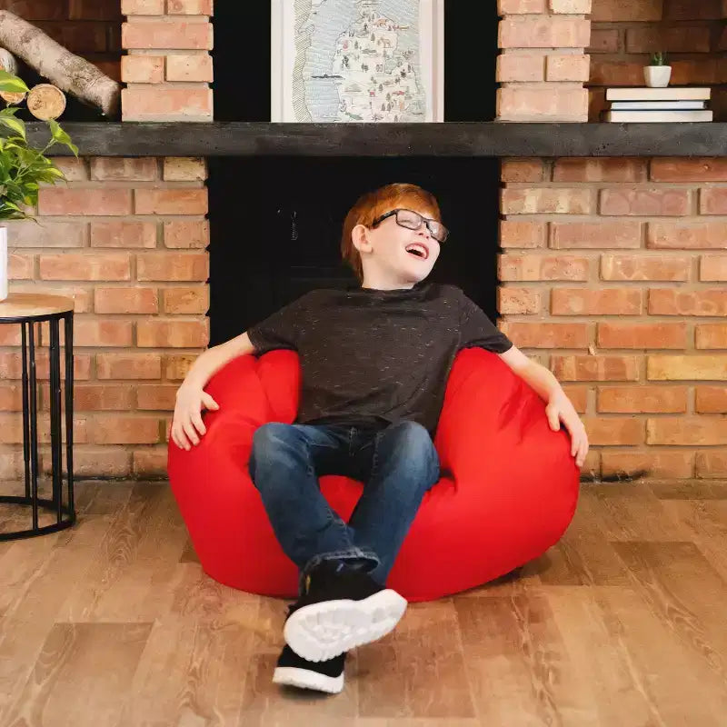 Classic Bean Bag Chair, Durable Polyester Nylon Blend, Kids
