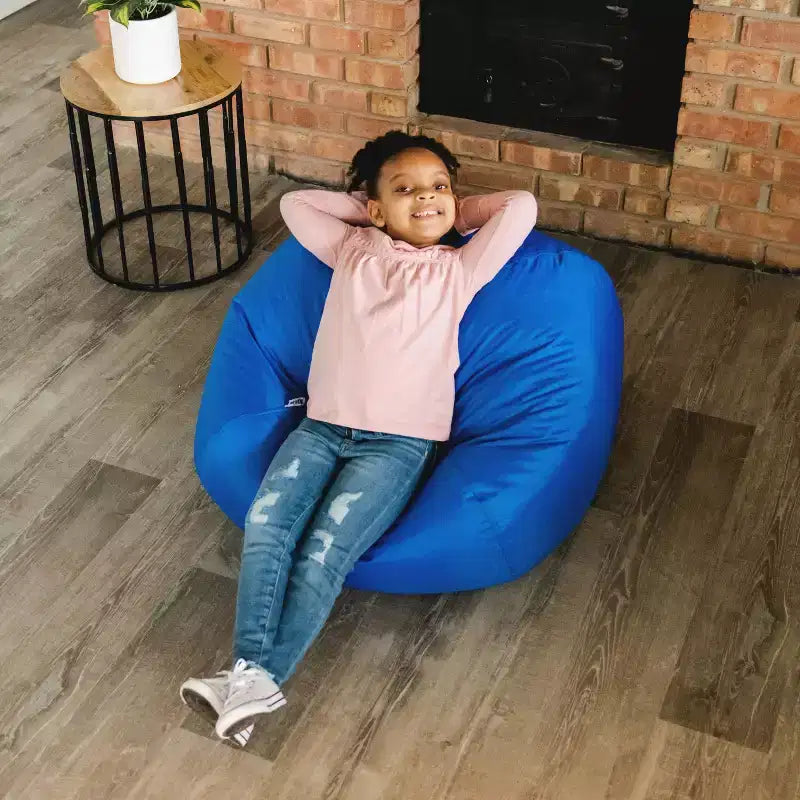 Classic Bean Bag Chair, Durable Polyester Nylon Blend, Kids