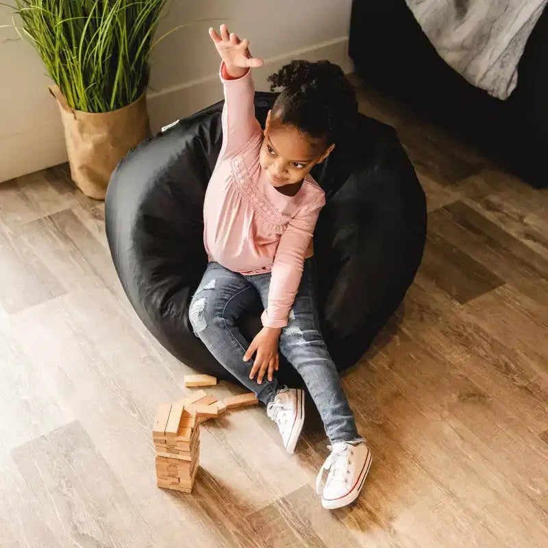 Classic Bean Bag Chair, Durable Polyester Nylon Blend, Kids