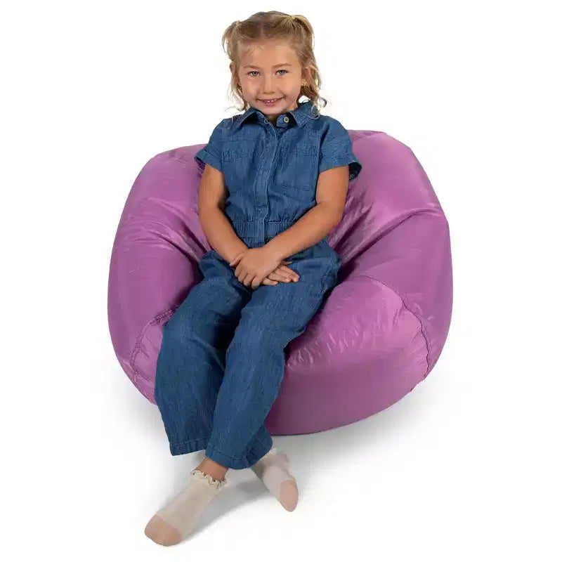 Classic Bean Bag Chair, Durable Polyester Nylon Blend, Kids