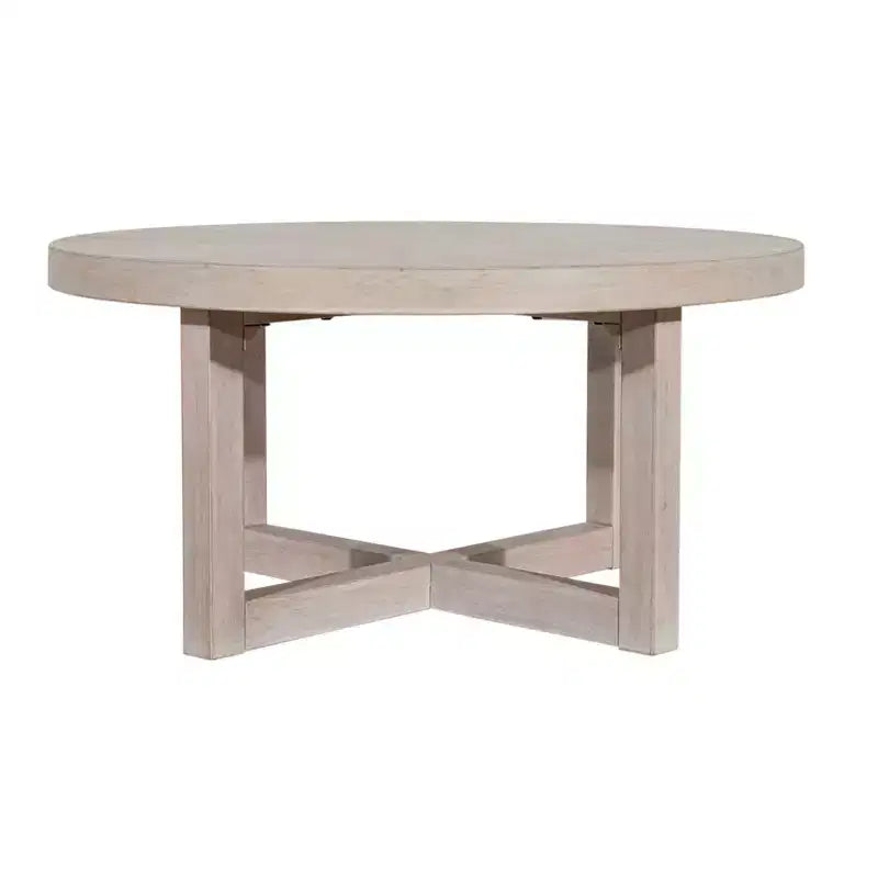 38" Round Crisscross Base Coffee Table
