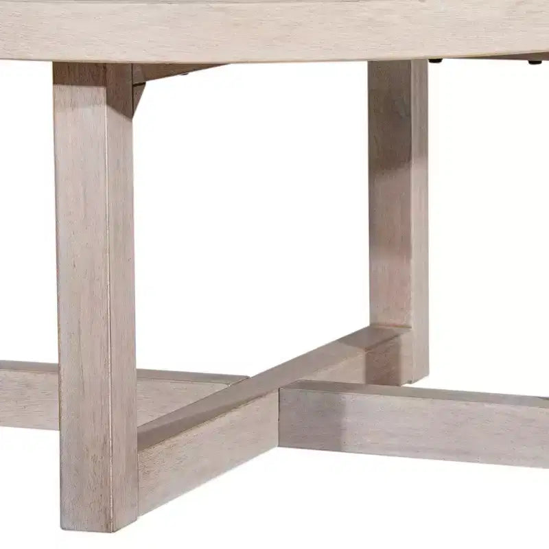 38" Round Crisscross Base Coffee Table