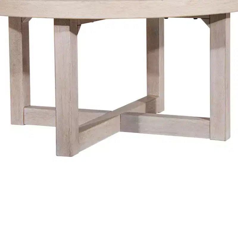 38" Round Crisscross Base Coffee Table