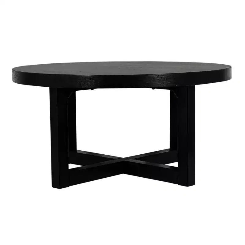 38" Round Crisscross Base Coffee Table