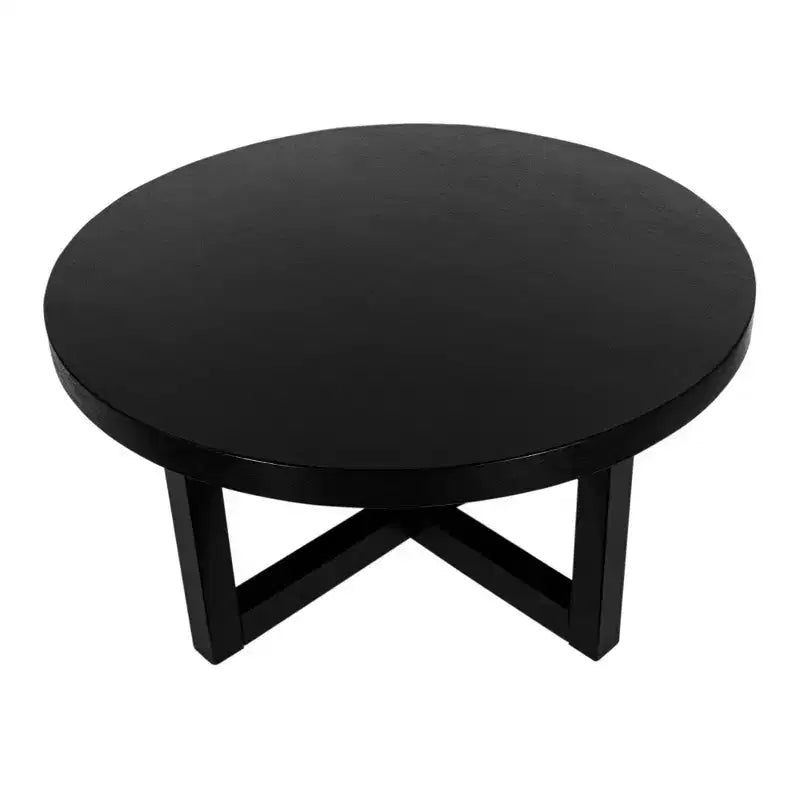 38" Round Crisscross Base Coffee Table