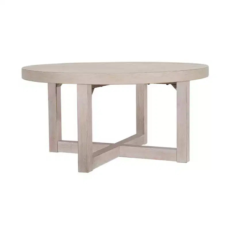 38" Round Crisscross Base Coffee Table