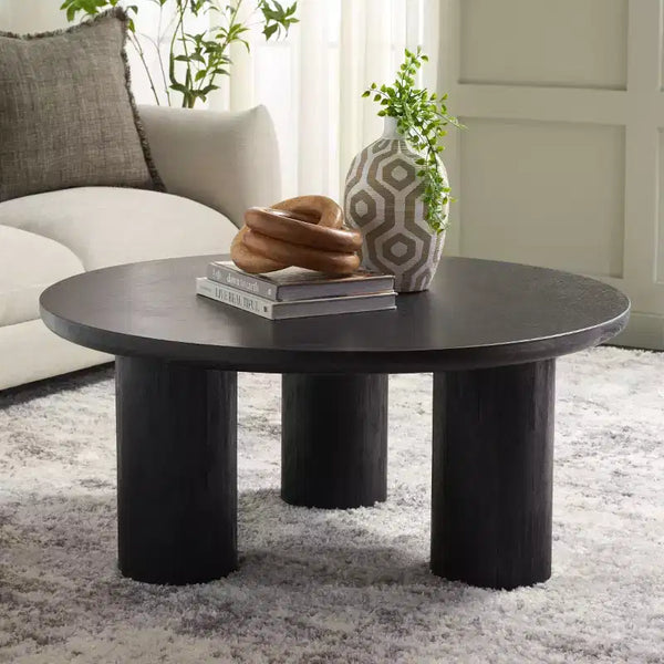 Table basse ronde à 3 pieds