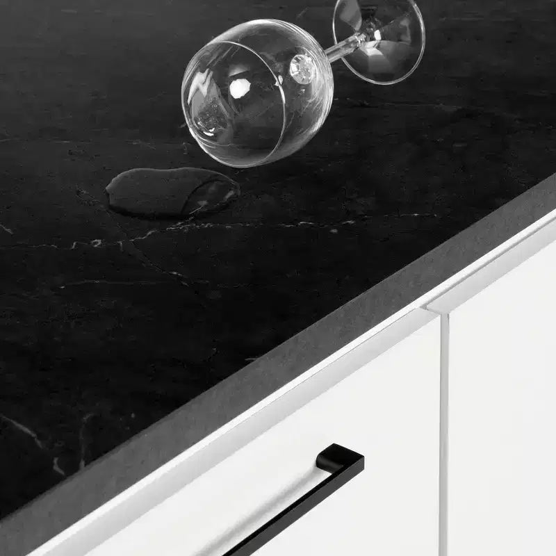 Kitchen Island with Faux Marble Top