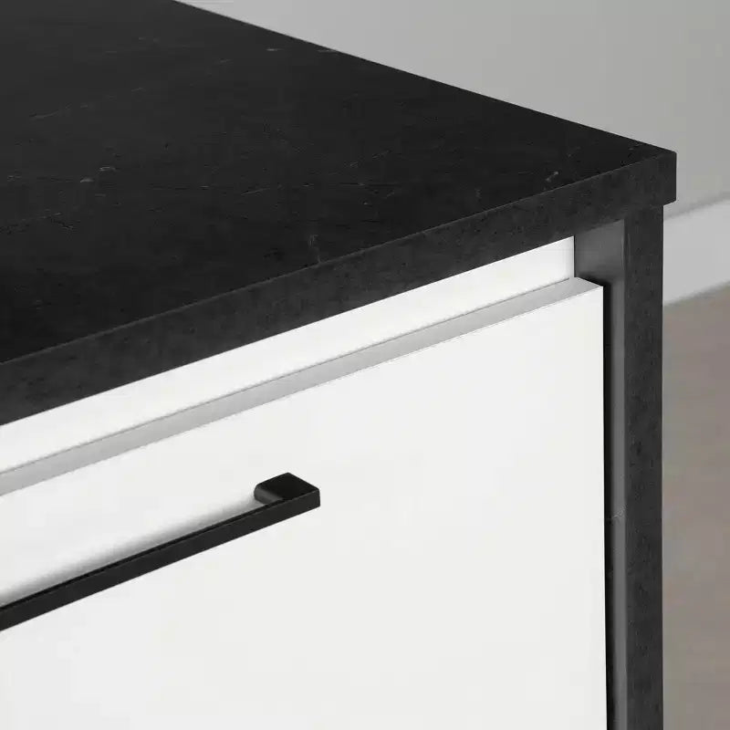 Kitchen Island with Faux Marble Top