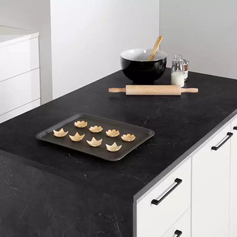 Kitchen Island with Faux Marble Top