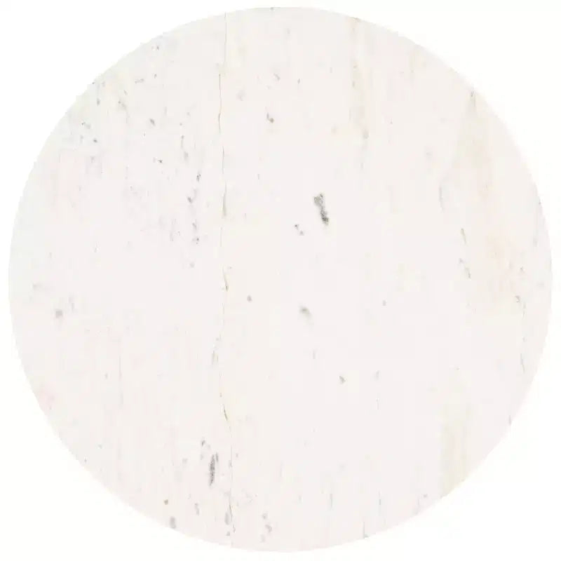 Marble Side Table White Marble/Black