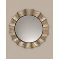 Antique Silver Round Wall Mirror 41"
