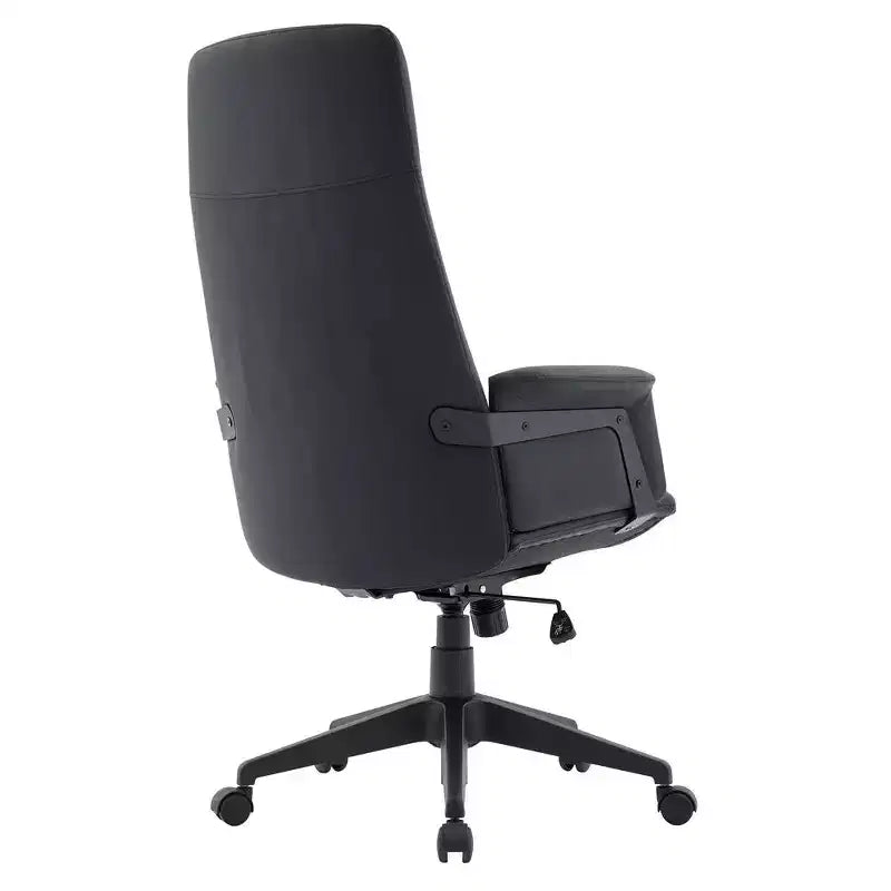Ergonomic Leather High-Back Office Chair — Adjustable Height, Swivel & Tilt, Armrests, Modern Desk Chair for Home Office