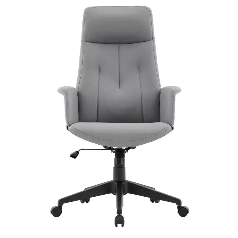 Ergonomic Leather High-Back Office Chair — Adjustable Height, Swivel & Tilt, Armrests, Modern Desk Chair for Home Office